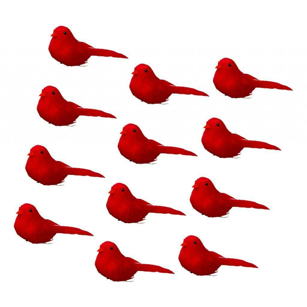 24x Cute Artificial Mini Birds for DIY Garden Home Party Decorations Toys