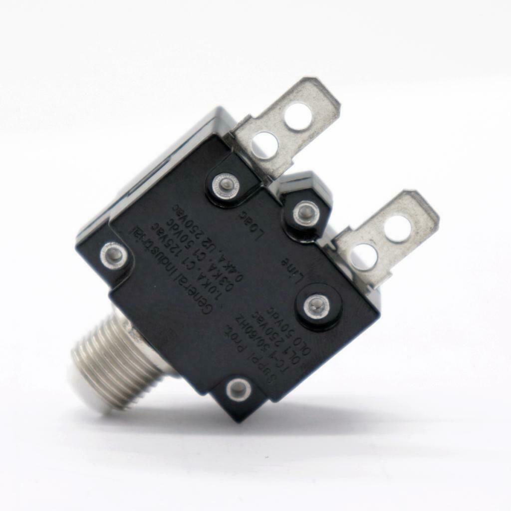 10A Circuit Breaker Overload Switch Fuse Reset with Black   AC 125/250V