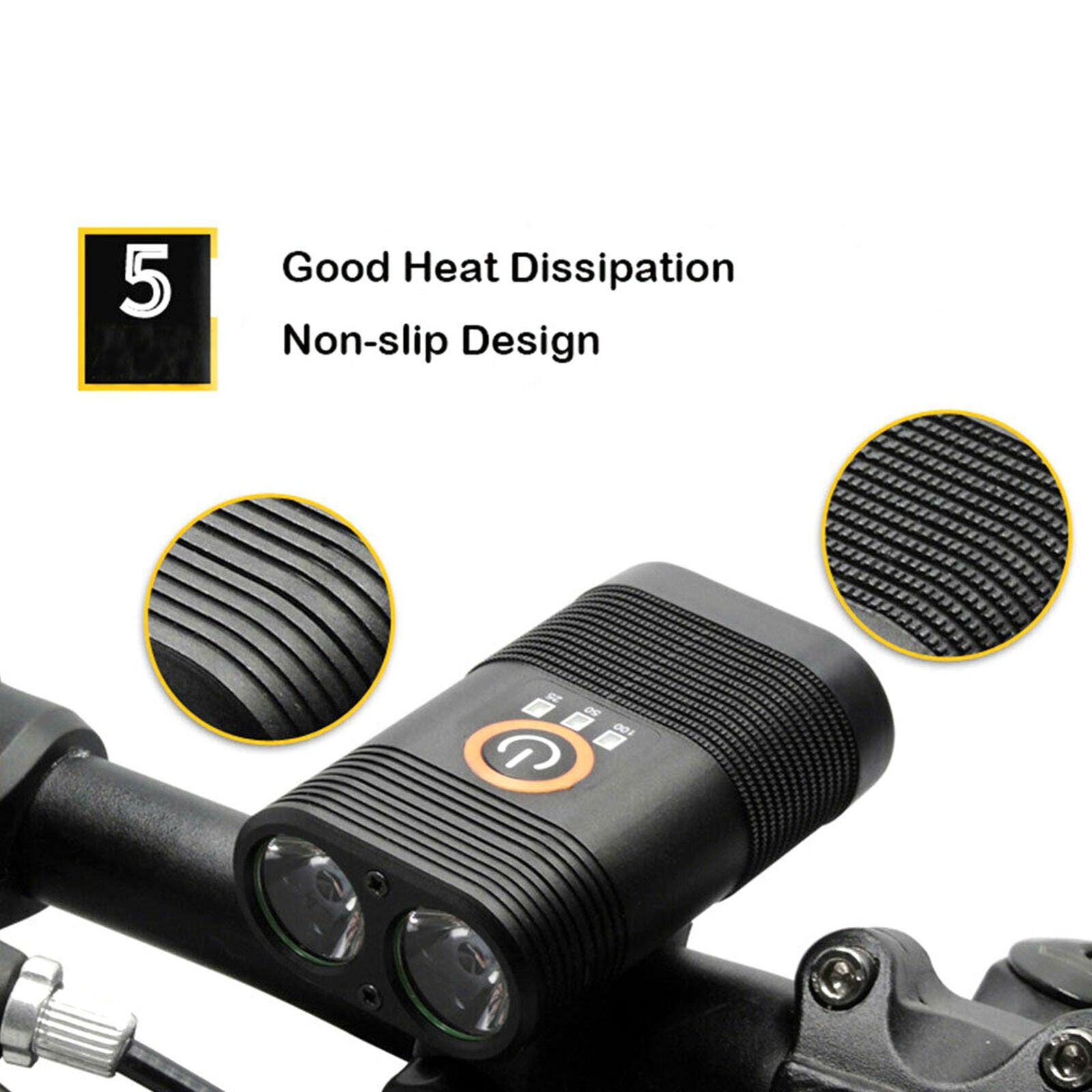 LED Bicycle Lights - Bike Light - Bicycle Lamp 2LEDs-USB Rechargeable