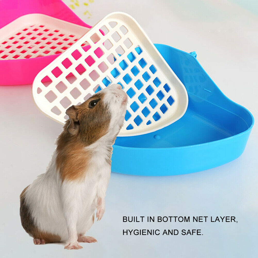 Pet Cat Hamster Rabbit Corner Toilet 2-Layers Triangle Small Animal Pets Litter