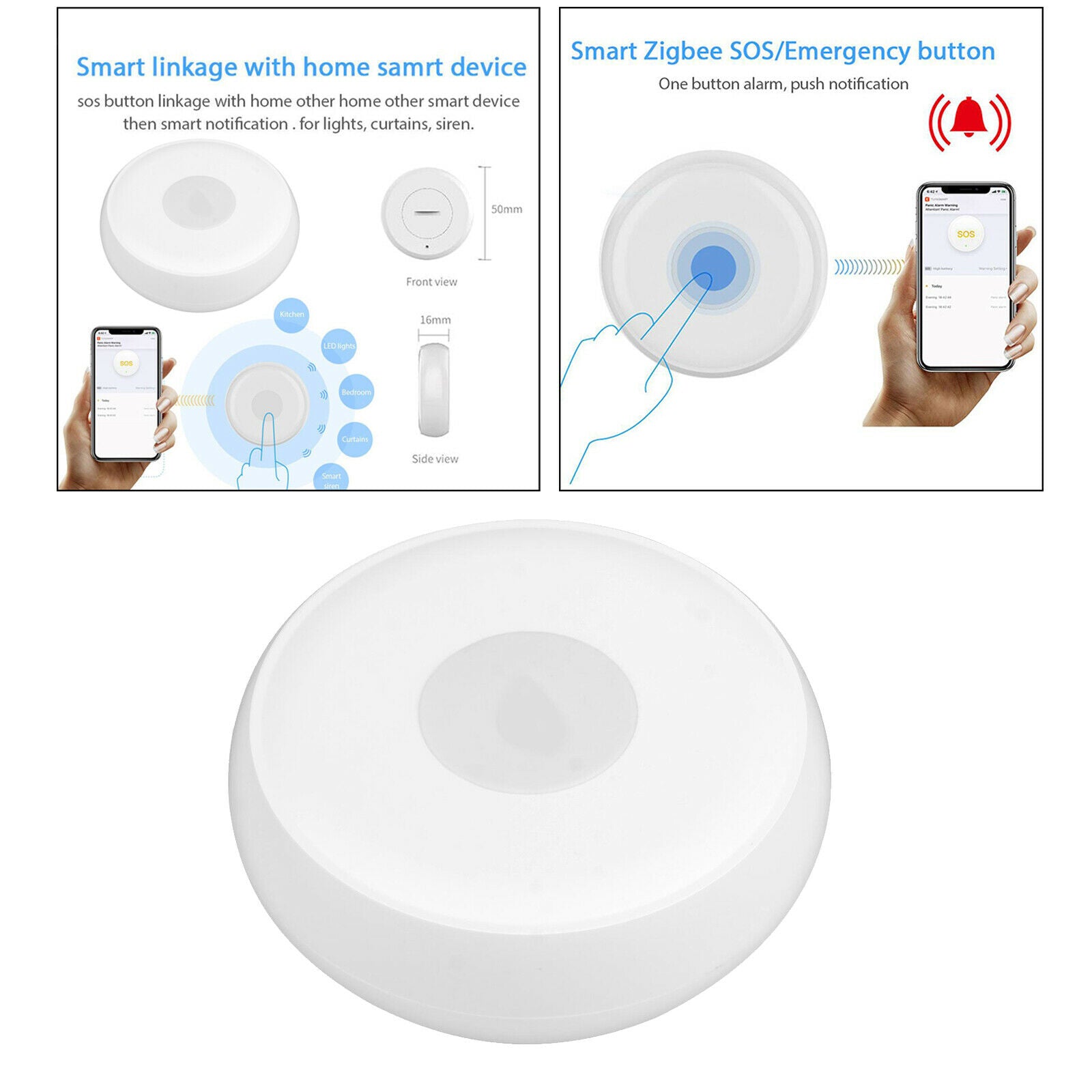 Smart SOS Emergency Button Alarm Alert System One Button Switch APP Control