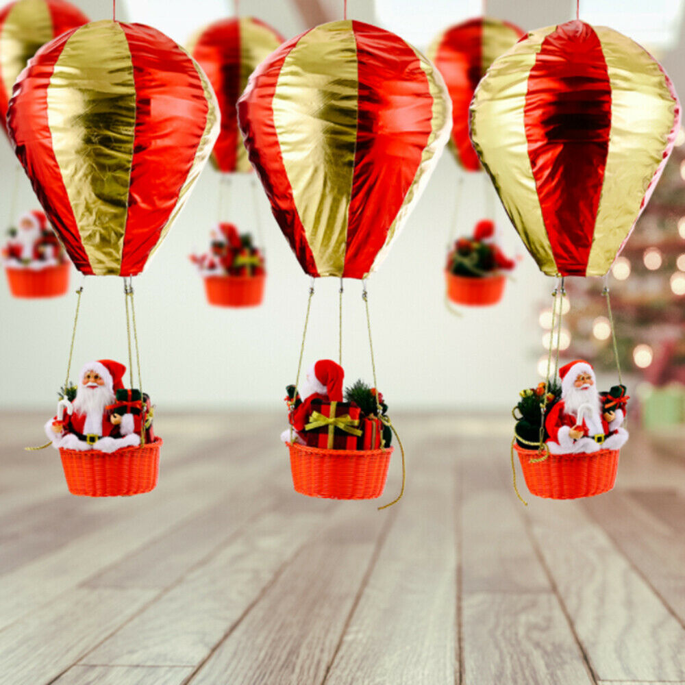 Christmas Santa Claus Hot Air Balloon Decor Christmas Ornaments for Mall Ceiling