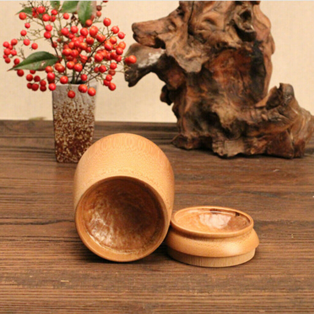 Bamboo Tea Storage Box Canister Box Tea Coffee Candy Seal Storage Wooden S