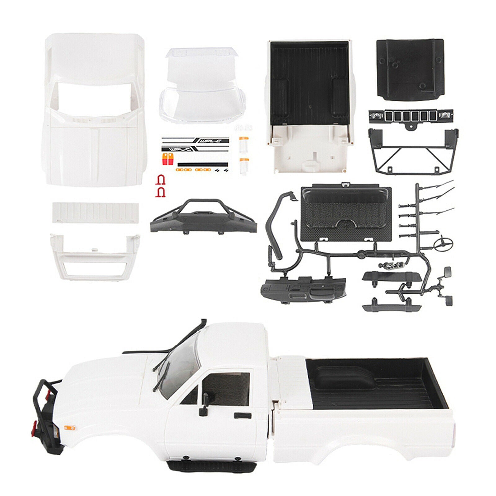 Car Shell Assembly DIY Upgrades Parts Fit for WPL C14 C24 RC Climbing Car