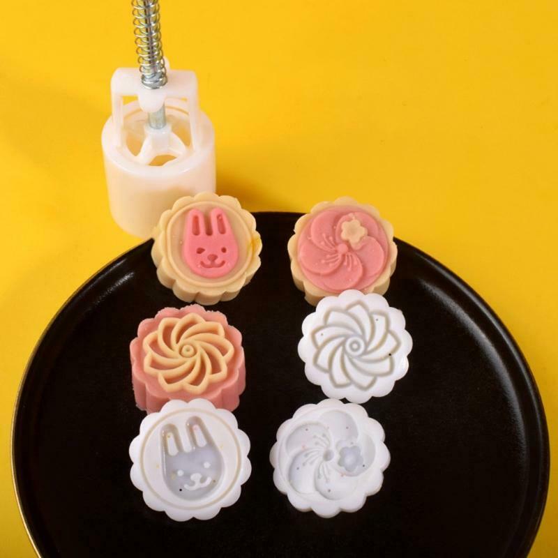 50g Moon Cake Mould Mid Autumn Festival Bath Bombs Food-Grade Plastic