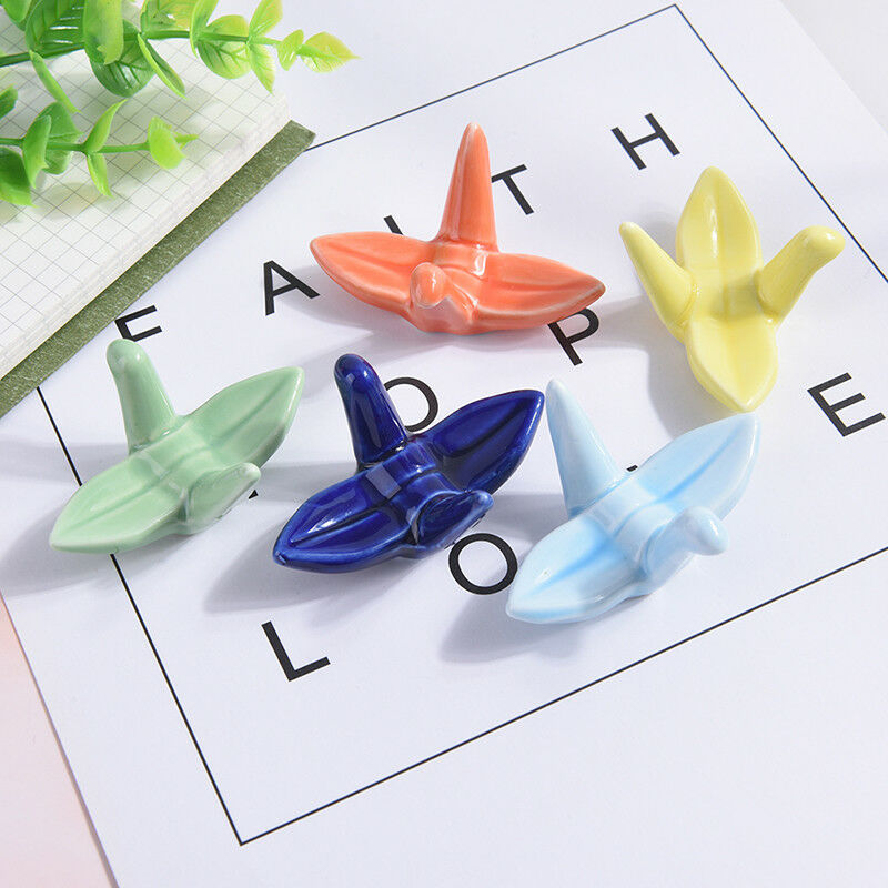 Cute origami ceramic decorative chopstick holder rack spoon fork rest tab.l8