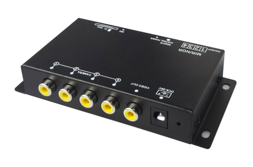 4Way Car Parking View Camera VCR Image Split-Screen Control Box 360Â° Monitoring
