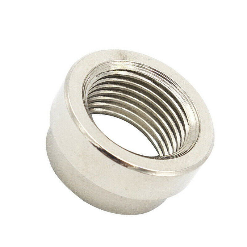8x O2 Oxygen Sensor Adapter Weld On Bung &Plug Wideband Nut Cap Kit M18x15 Steel