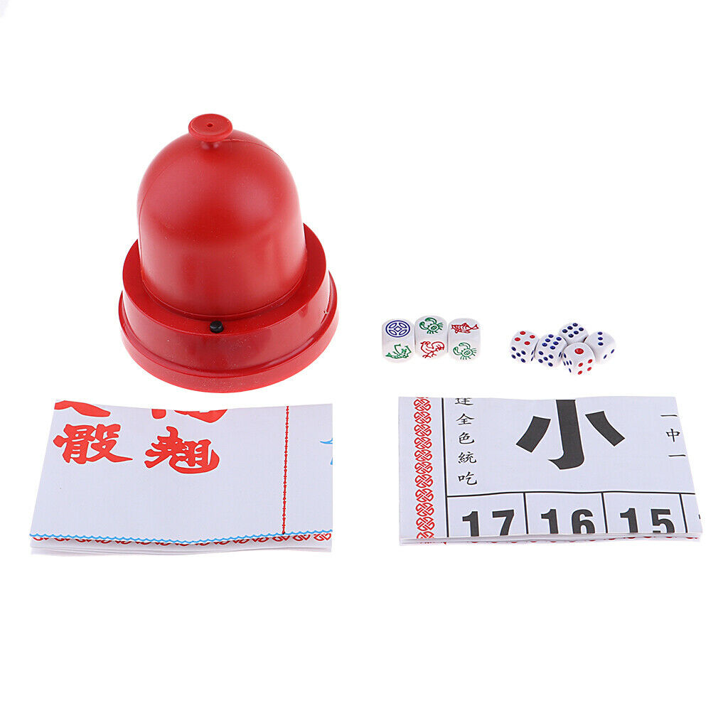 Sic Bo Traditional Gambling Dice Game w/ Automatic Dice Cup Travel Toys