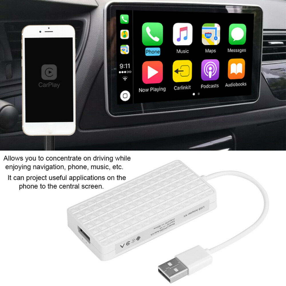 USB Dongle Adapter Carplay Navigation to Car Screen for Android for IOSWhite new