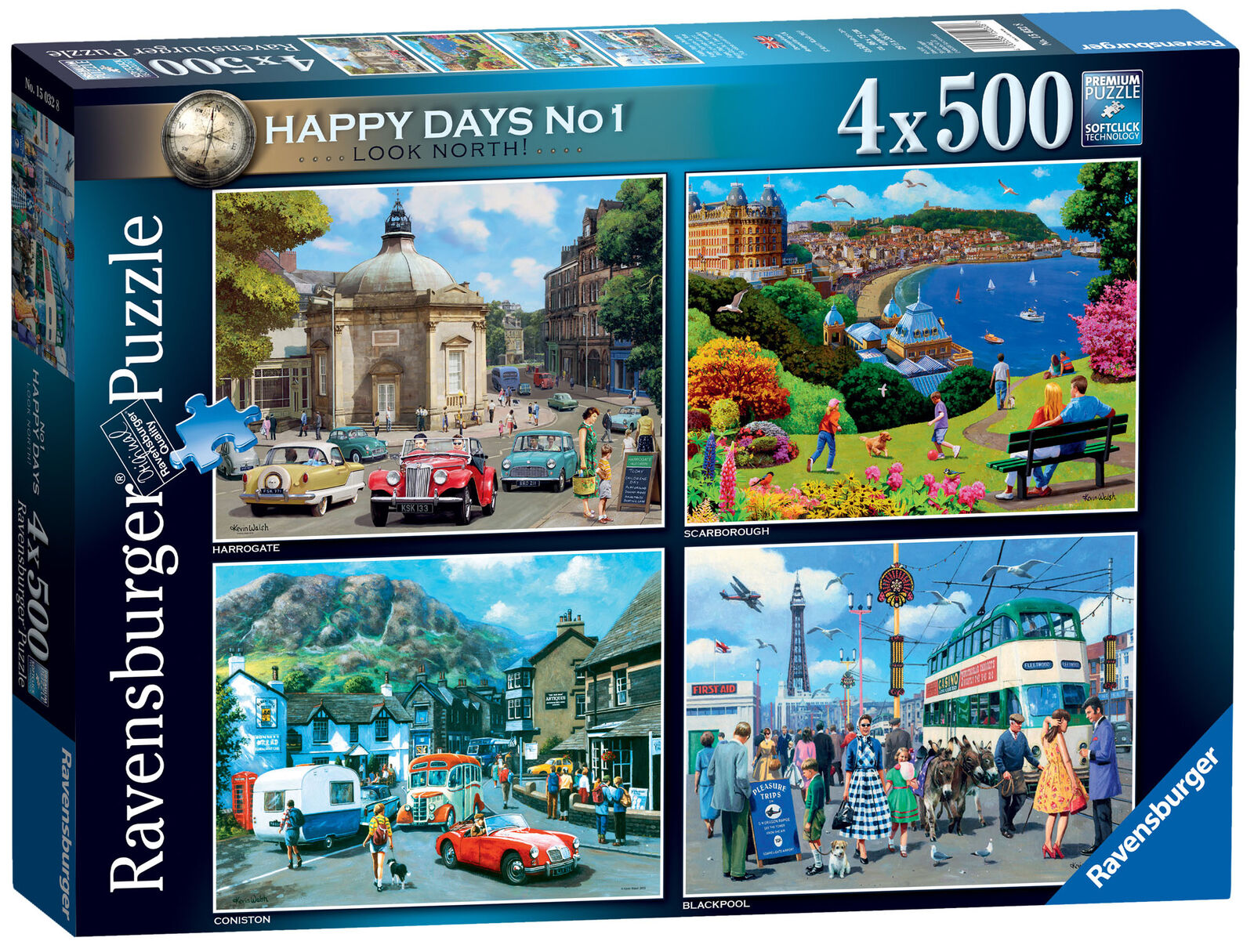15032 Ravensburger Happy Days No 1, Look North! Jigsaw Puzzle inc 4 x 500 Pieces