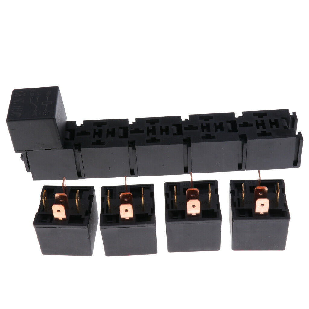 5pcs 80A 5Pin DPDT Relay Socket Holder Car Truck Automotive Electronic Parts
