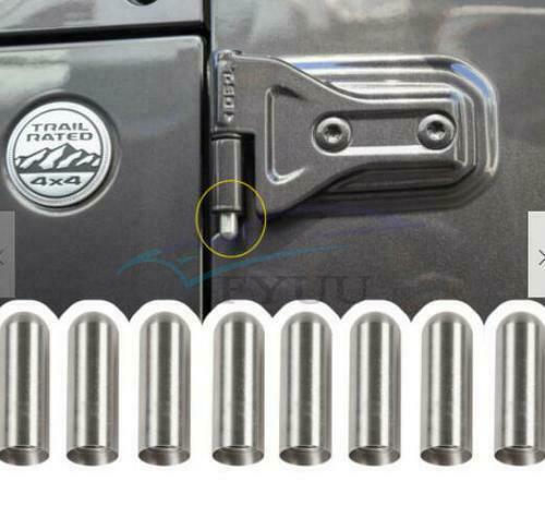 8PCS Car Door Hinge Pin Bolt Guide Liner For 2007-2019 Wrangler JK JL 2007-2019