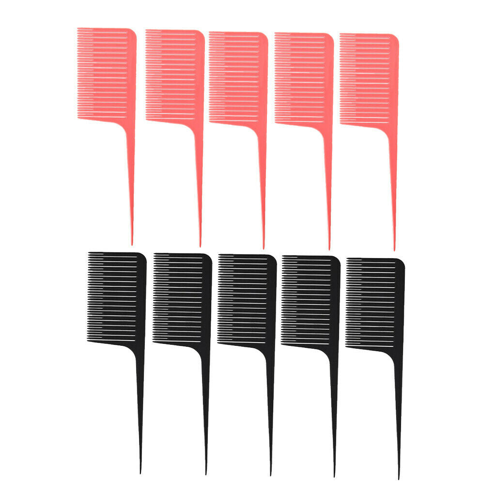 10x Women Barber Professional Plastic Weaving Highlighting Foiling Hair Comb