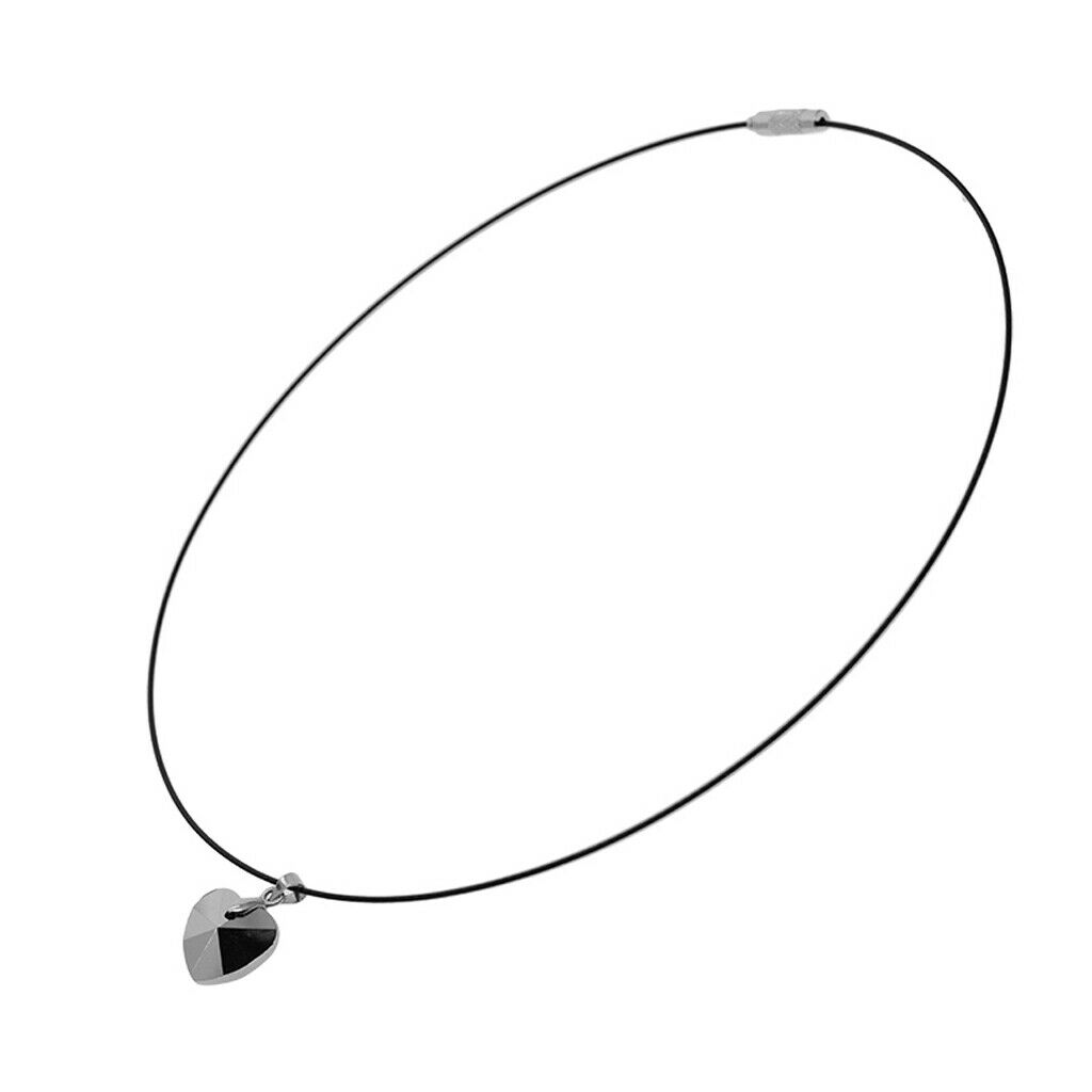 20Pack Black Stainless Steel Wire Cord Necklace