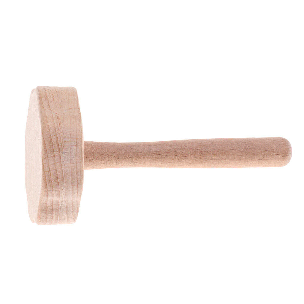 Baby Wood Handle Hand Rhythm Bell Solid Wood Handle Stick for Children