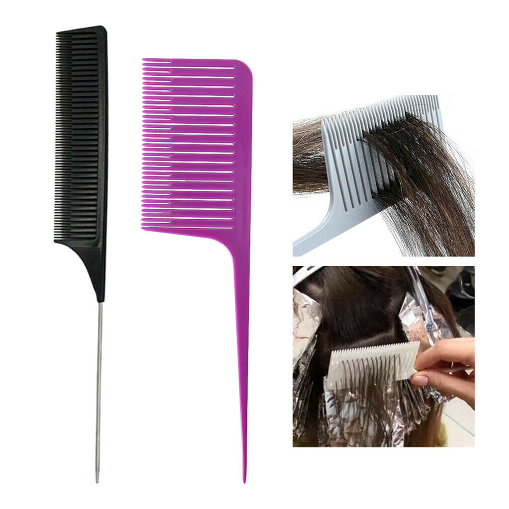 Professional Fine&Wide Section Weave Highlighting Foiling Hair Combs Dyeing