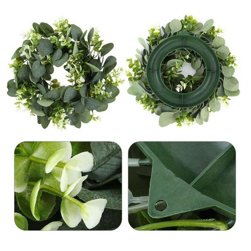 Artificial Eucalyptus Wreath Front Door Greenery Floral Summer Indoor Wall