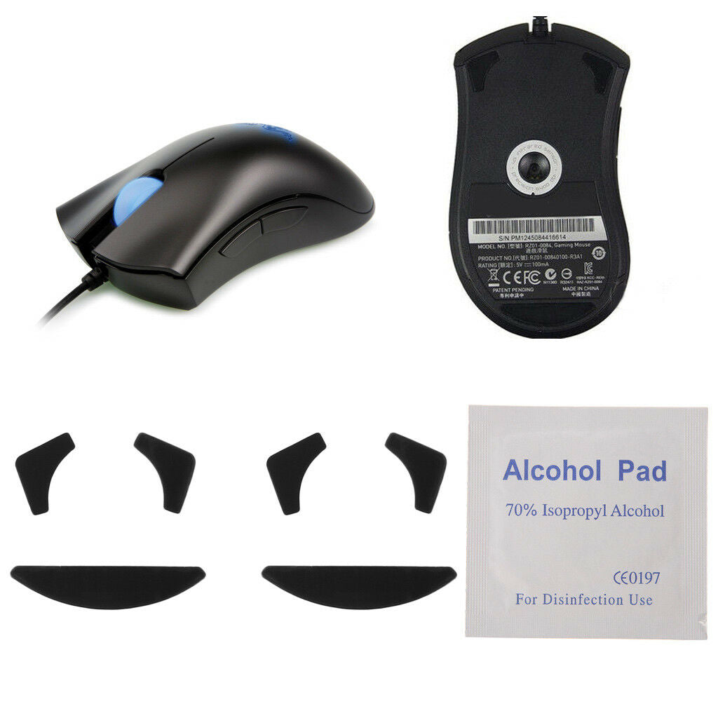 2 Set 0.6mm Mouse Feet Skates Mouse Pads for Razer DeathAdder Mouse Skates
