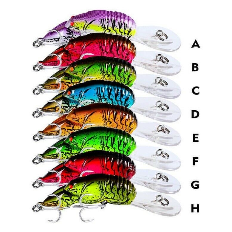 8Pcs/Bag 10g Plastic Popper Fishing Lures Baits Swimbait w/ Barbed Treble Hook s