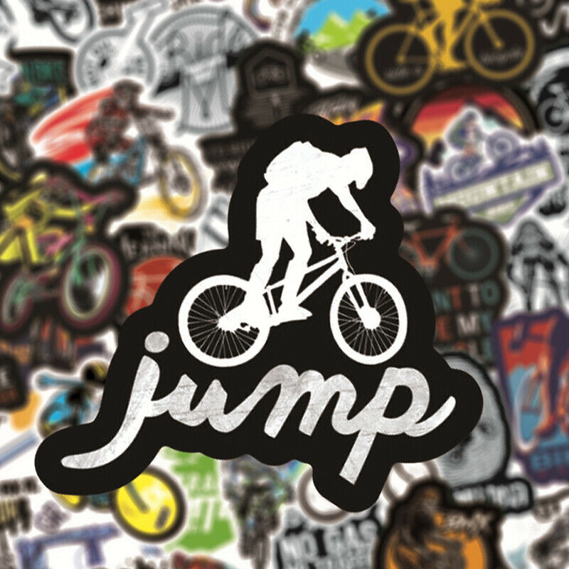 50pcs Mountain Bike Stickers Waterproof DIY Skateboard Laptop MotorcycleW Ac Ad