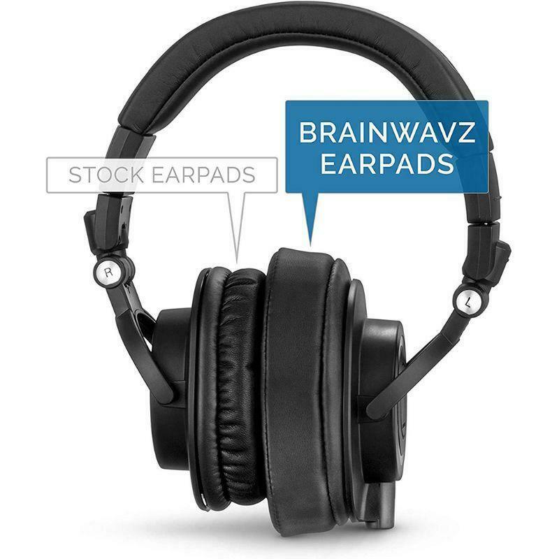 1Pair Foam Ear Pads Cushion Leather Earpad for ATH-MSR7 M50X M20 M40 M40X SX1