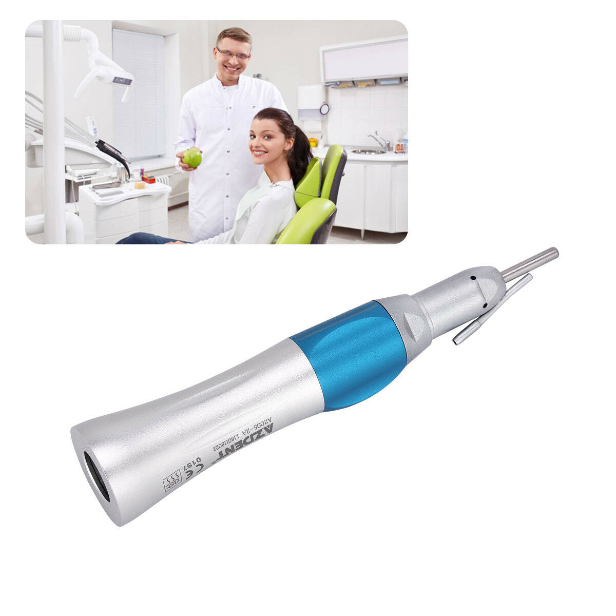 Dental Surgical Straight Handpiece 1:1 With External irrigation Pipe UK