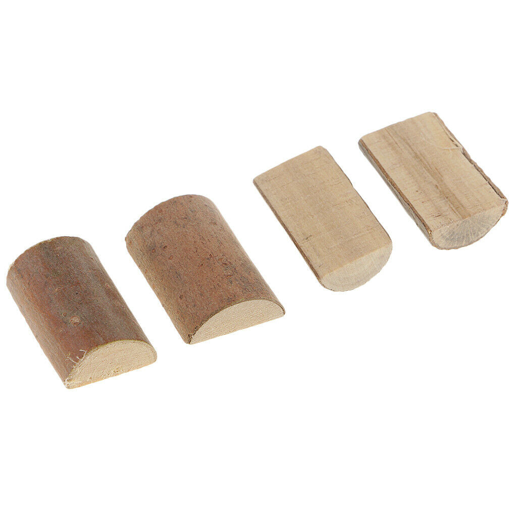 50x Wooden Half Round Log Slices Tree Blocks for DIY Wedding Centerpieces