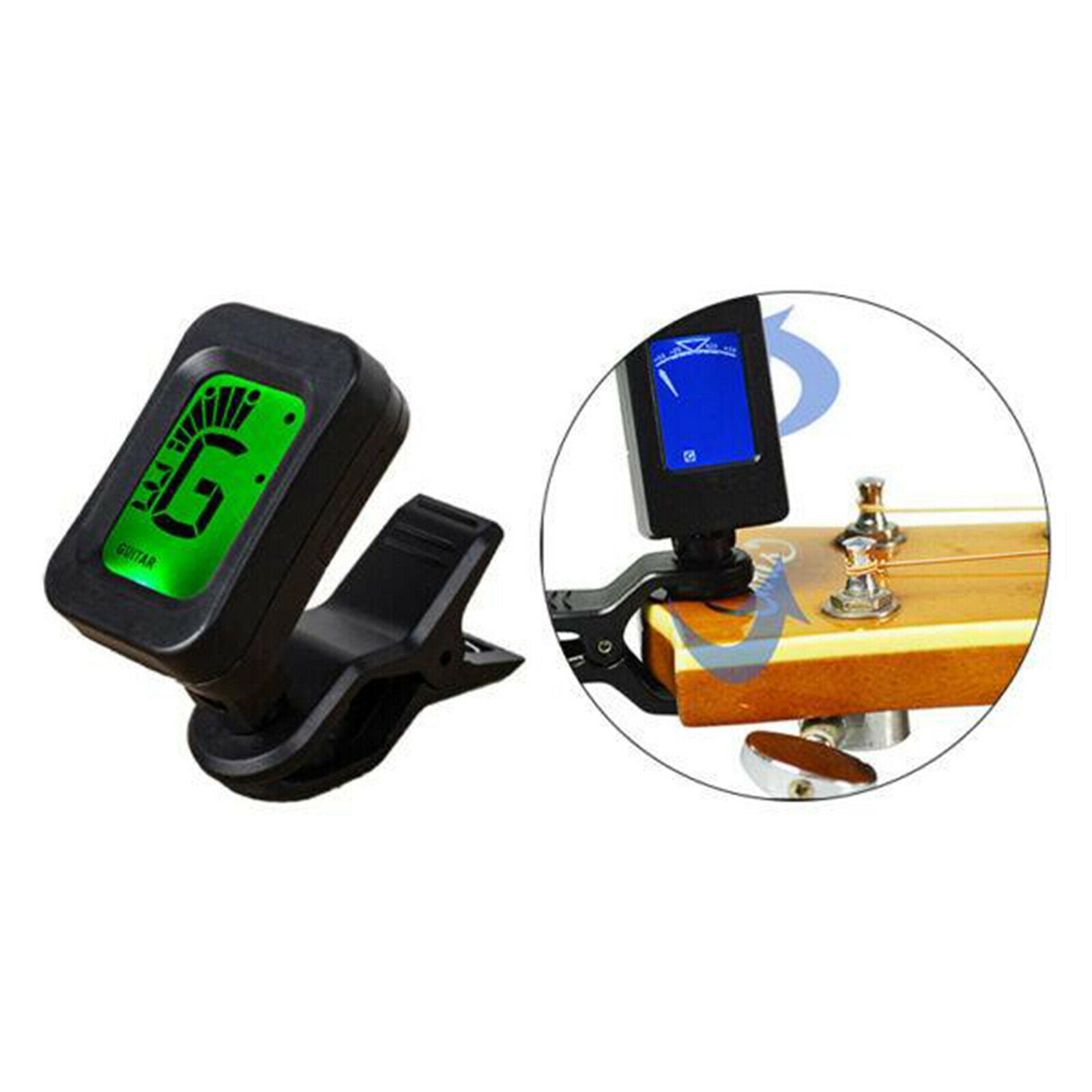 Mini Acoustic Guitar Tuner Clip Chromatic Bass Instrument Ukulele Violin