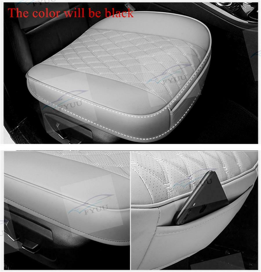Universal 9D PU Leather Front Seat Protector Chair Mat Interior Automotive Goods