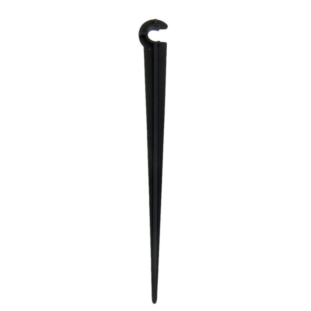 Hook fixed Stem Stake & Connector Fitting for 4/7mm Drip Irrigation Tubing Pipe