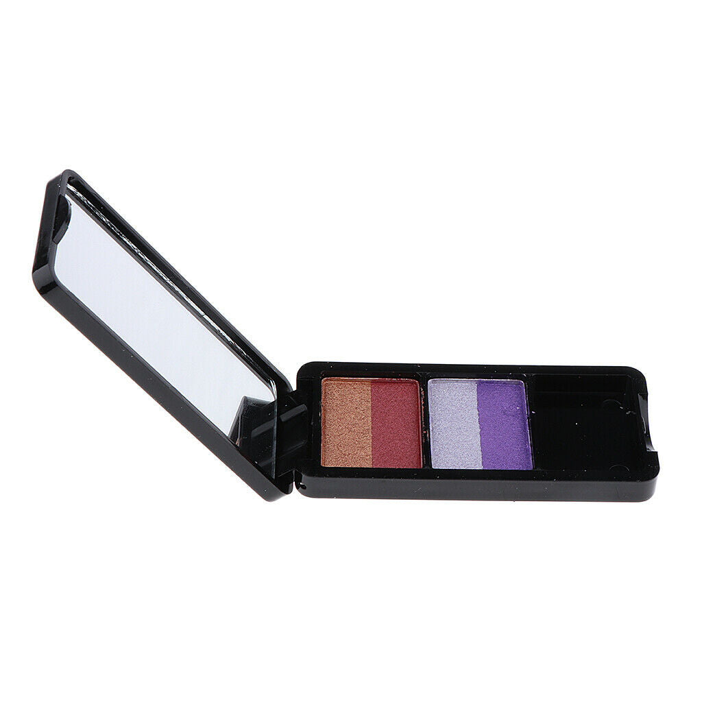 Double Color Makeup Matte Warm Eyeshadow Palette Cosmetic  Glitter - Red abd