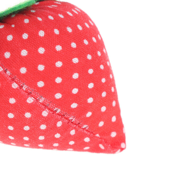 strawberry Ball Shaped Shaped DIY Craft Needle Pin Cushion Holder Sewing .l8