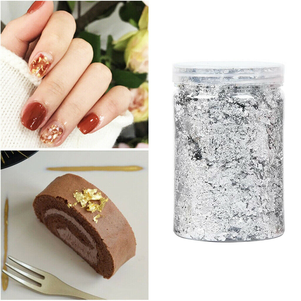3pcs 3 Colors Leaf Flake for DIY Crafts Nails Gilding Painting Baking Decor