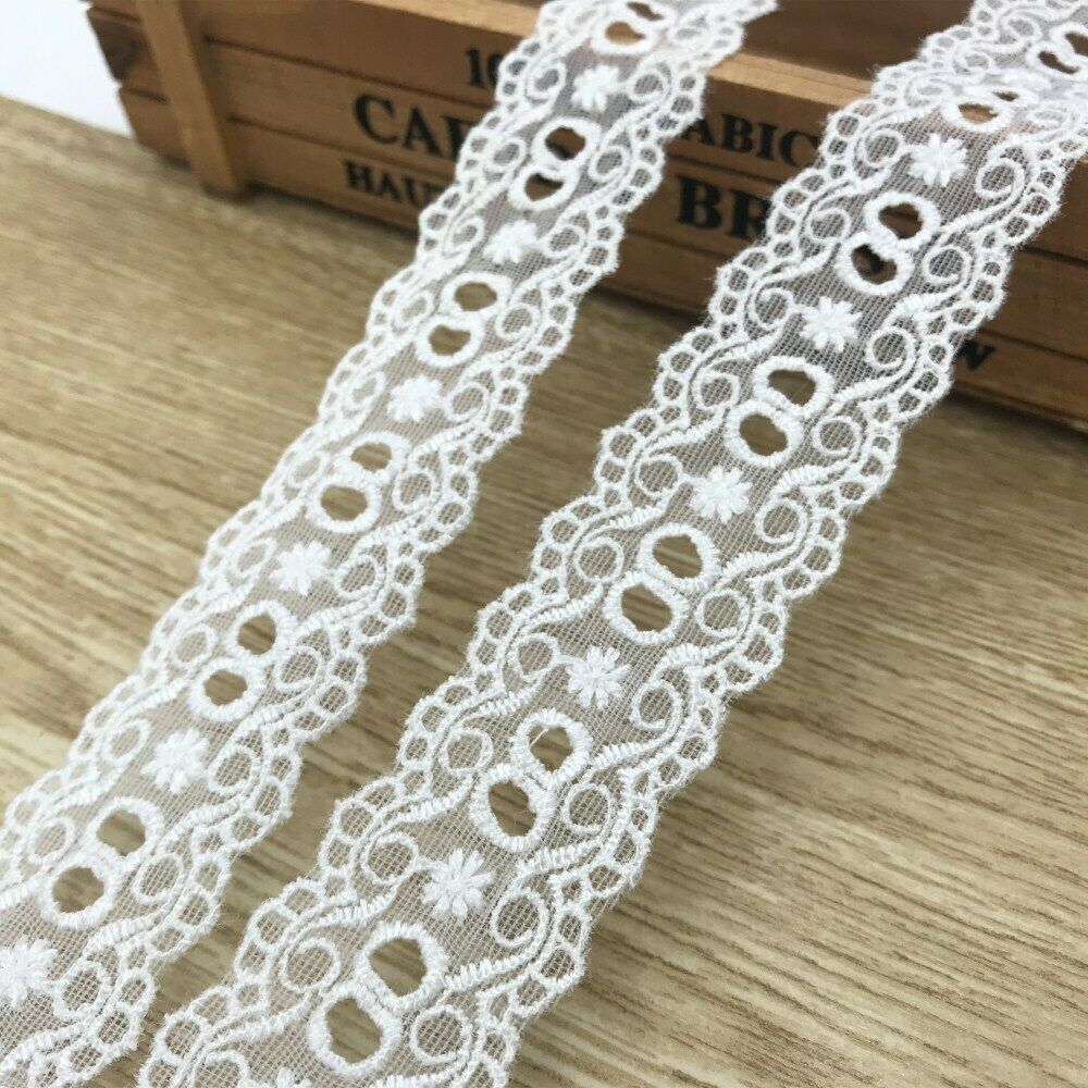 5 Yards soft Lace Trim Embroidered clothing crafts decoration Sewing Accessories