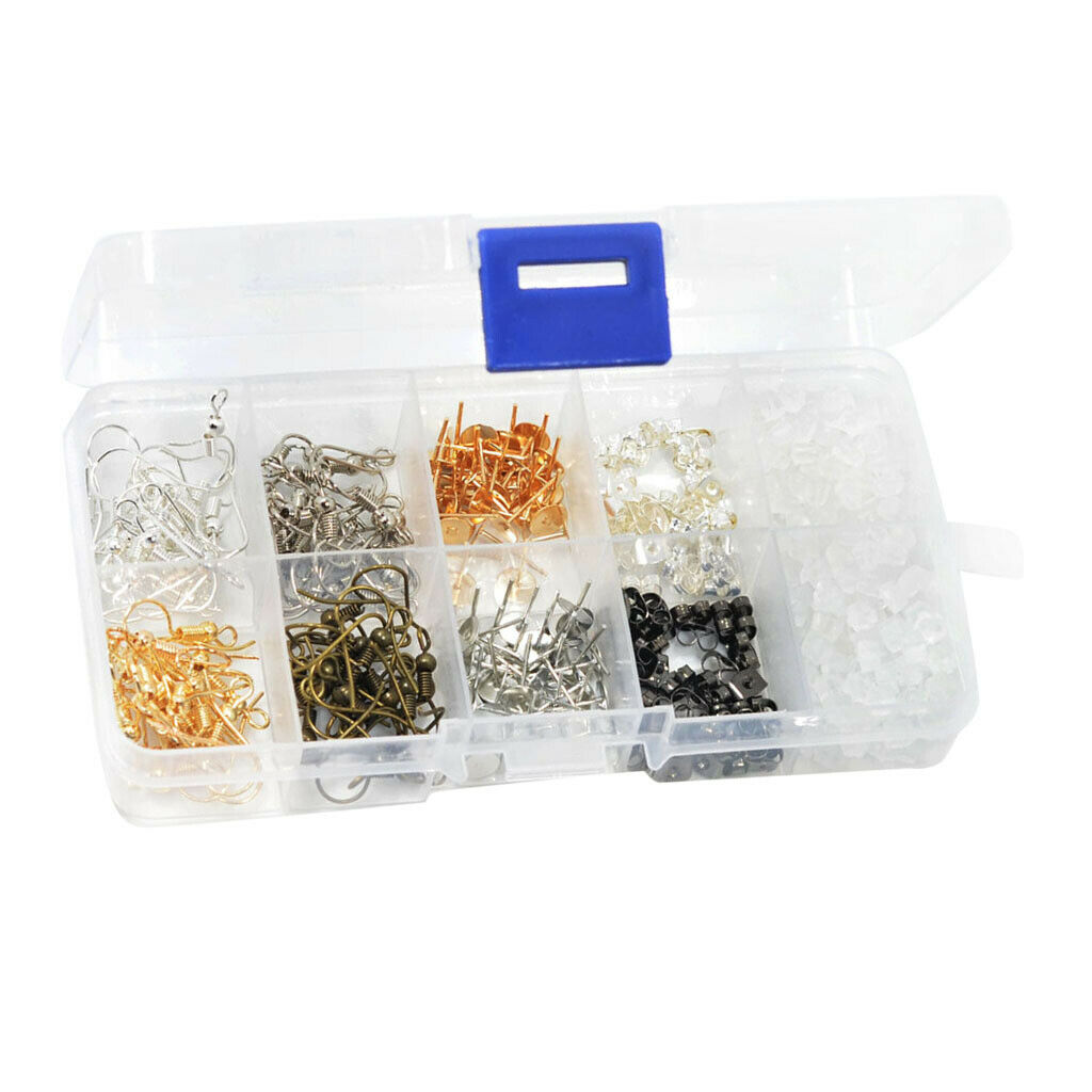 440PCS BOX Earrings Finding DIY Jewelry Supplies Earring Hooks/Backs/Posts