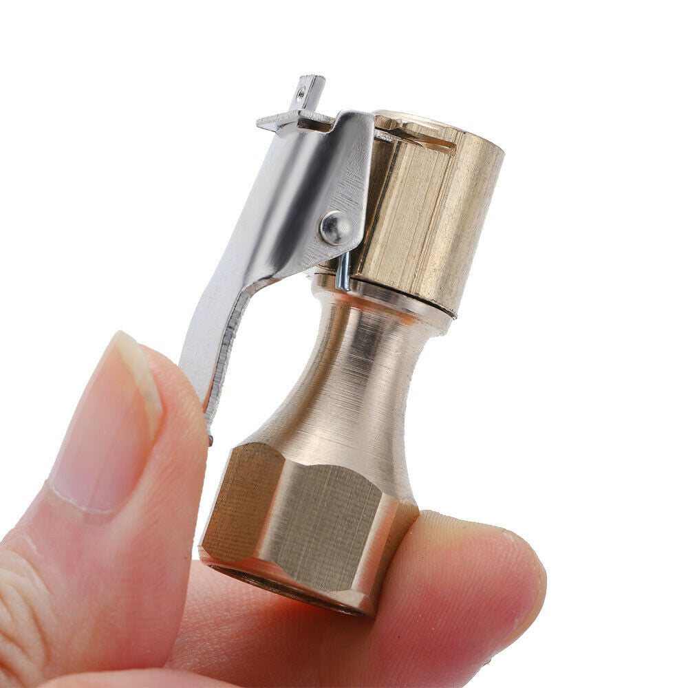 2 Pcs Air Chuck,Heavy Duty Open Flow Lock On Tire Chuck &Clip for Inflator Gauge