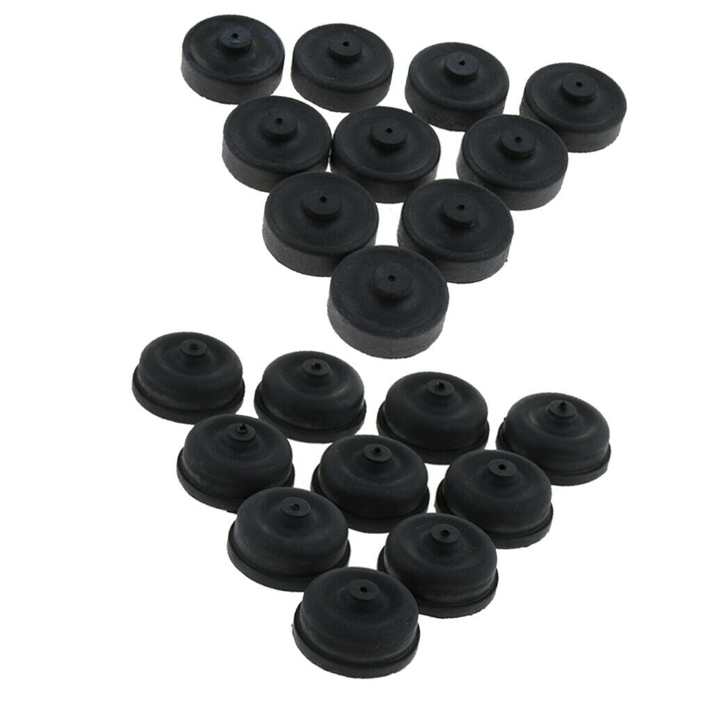 20 PCSFish Pond Air Pump Accessories O2 Pump Replace DIY Diaphragm Parts, Black,