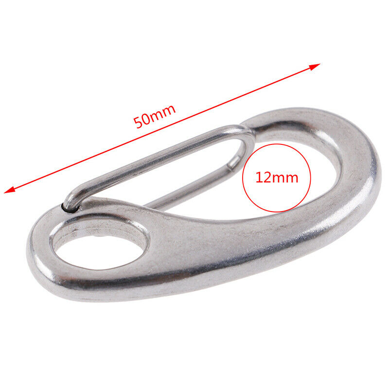 2PCS 304 Boat Marine Stainless Steel Egg Shape Spring Snap Hook  Quick Li.l8