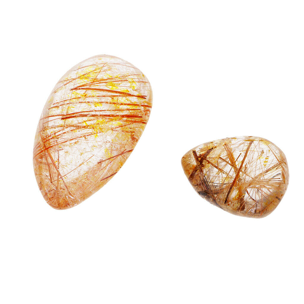 Natural Crystal Stone - Small Golden Color Lines Inside the Stone, 2.5-3.5cm