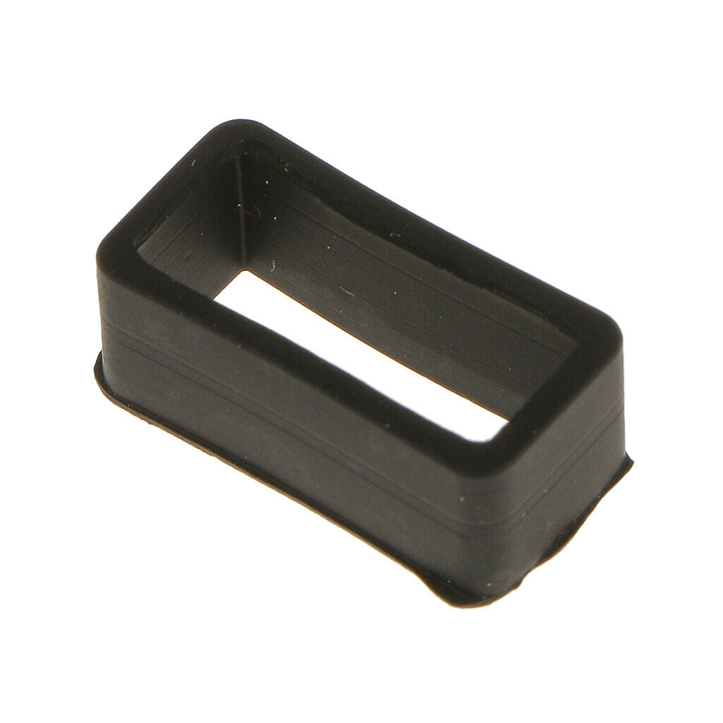 10Pcs Black Rubber Replacement Keeper Loops Watch Band Strap End Holder 18mm