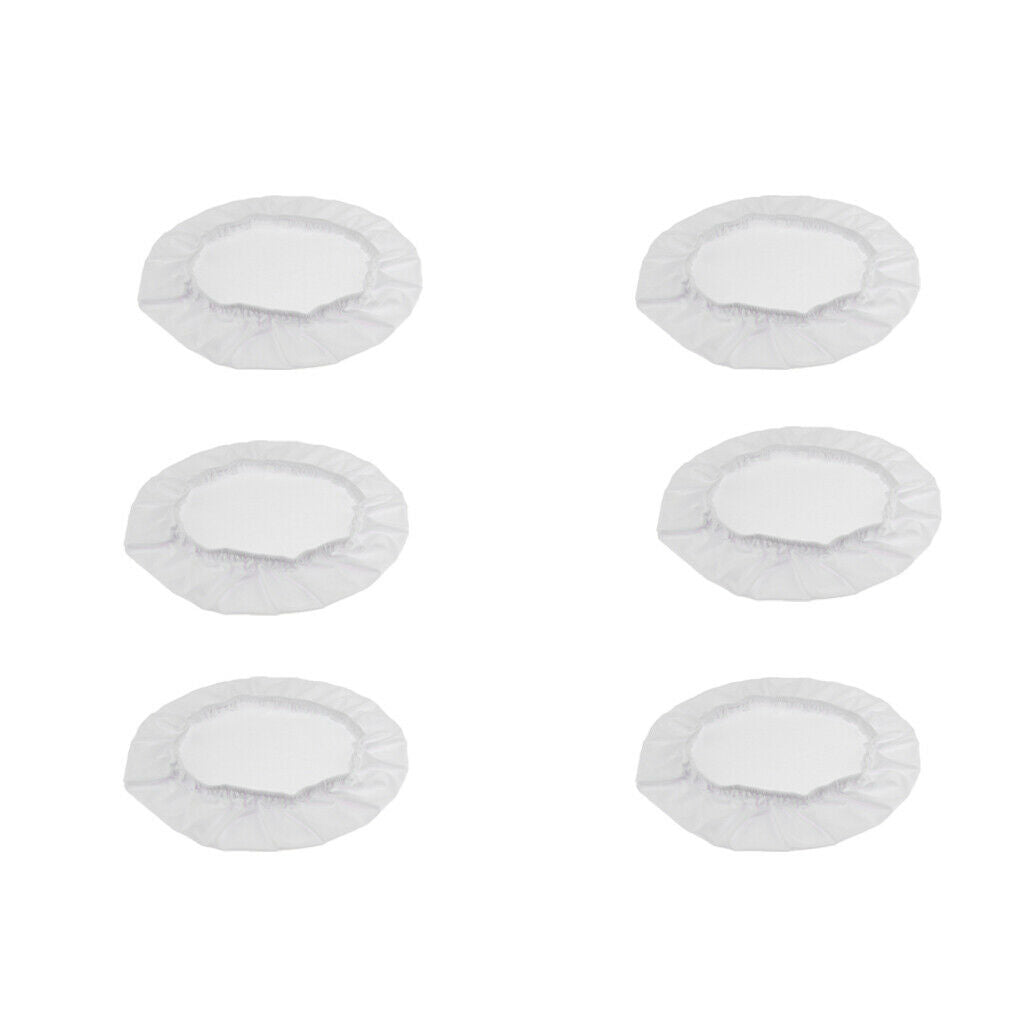 6Pcs White Anti-Dust Chair Seat Cover Wedding Dining Room Chair Protectors Give