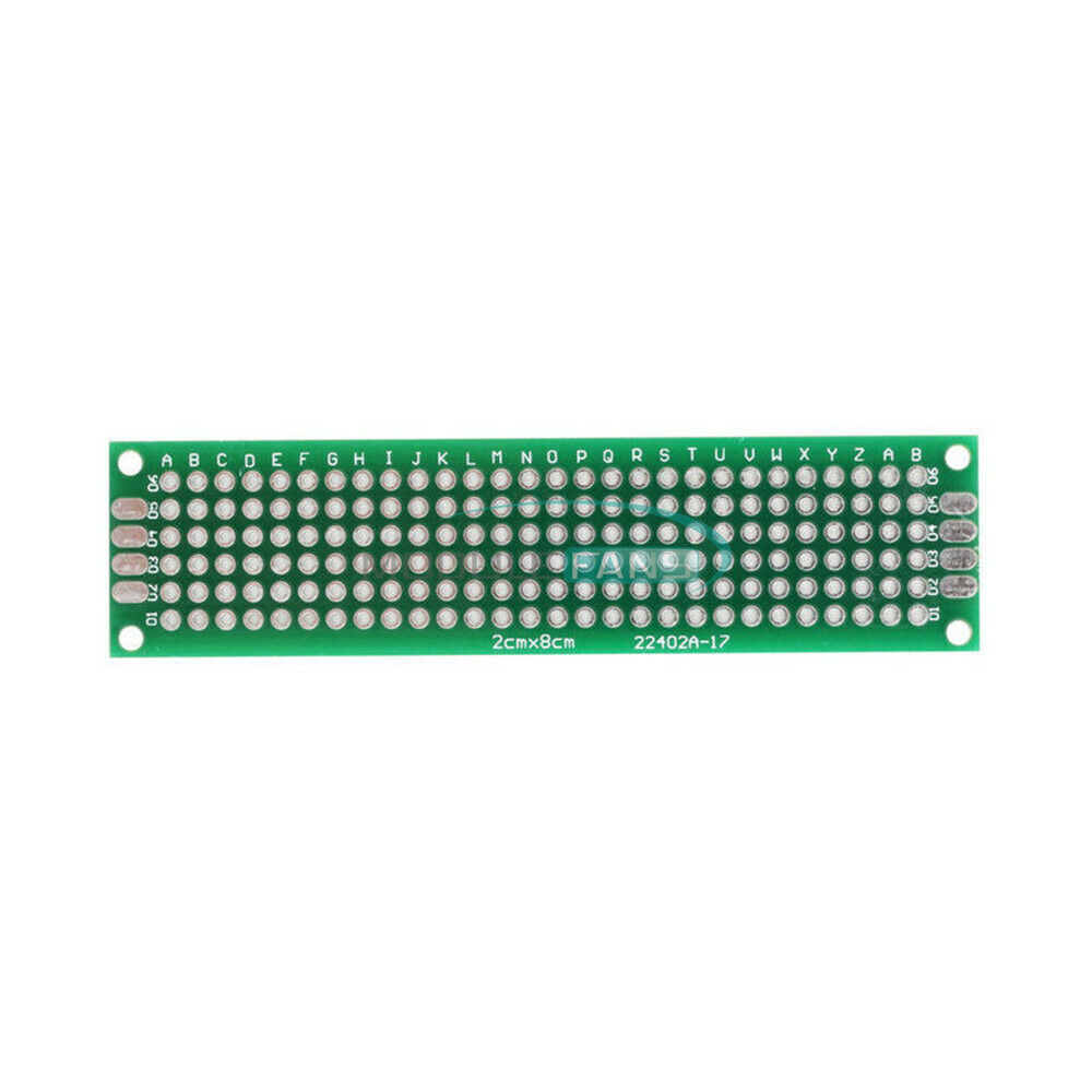 20PCS 20x80mm Prototype PCB Double Side Bread board Tinned Universal 2x8cm FR4