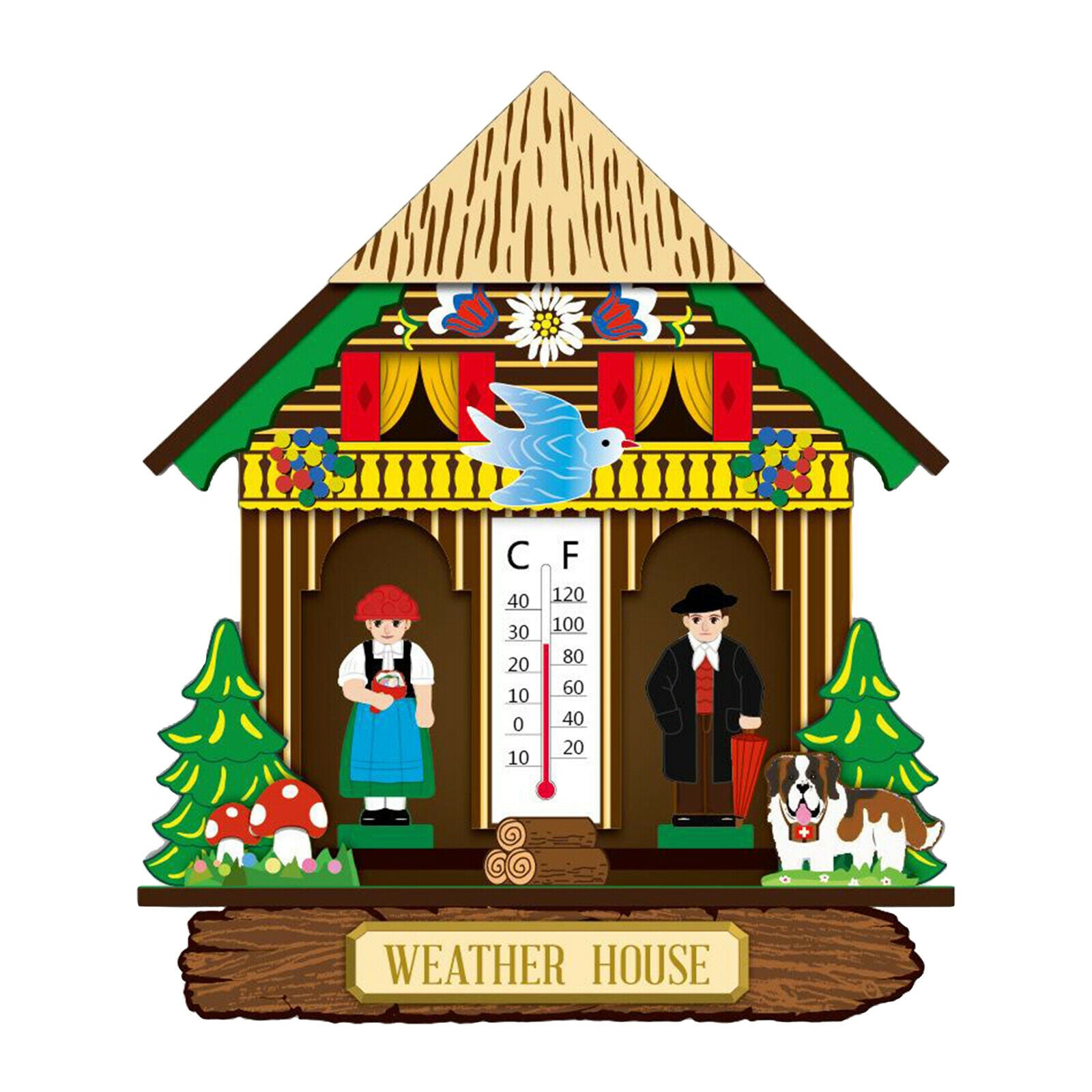Novelty Wall Thermometer Hygrometer Temperature Humidity Measuring Meter