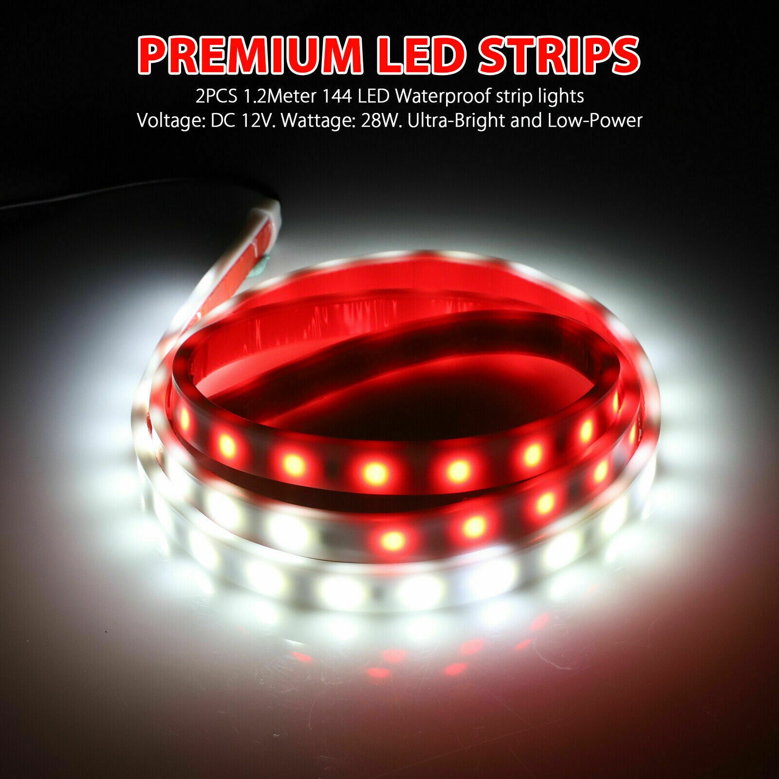 2pcs Car Door Open Warning Lamp Flashing LED Lights Strip Anti-collision Safety