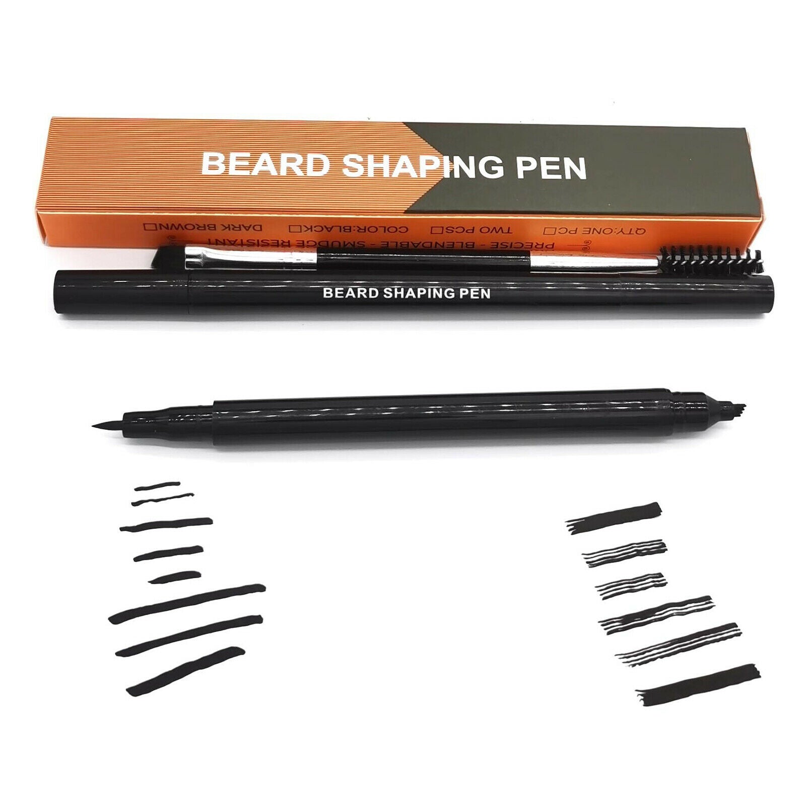 Natural Hair Waterproof Beard Filler Pens Sharpen & Define Patchy Beards Fast
