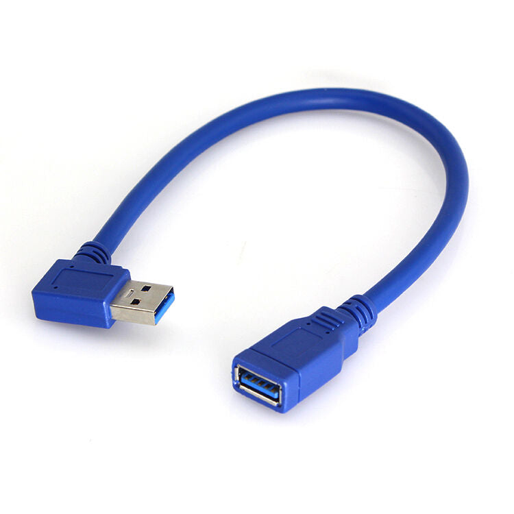 USB 3.0 Type A Right Angle 90 Degree Extension Cable Male to Female AdapterRDF