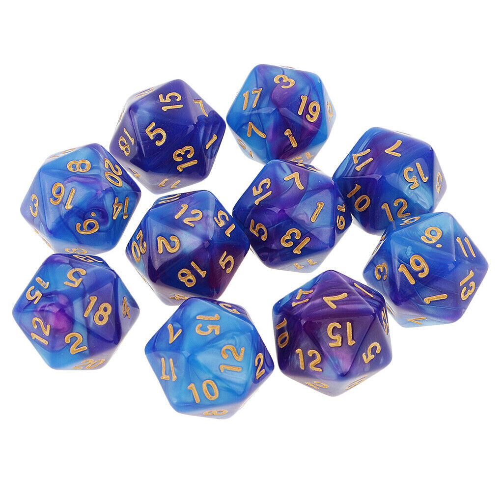 20PCS D20 Polyhedral Dice 20 Sided