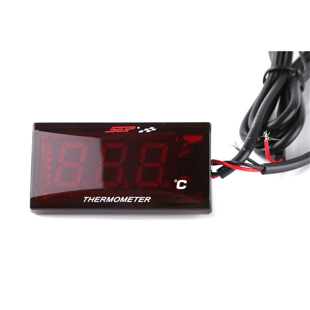 Universal Motorcycle LED Digital Display Thermometer Water Temp Gauge Meter Red