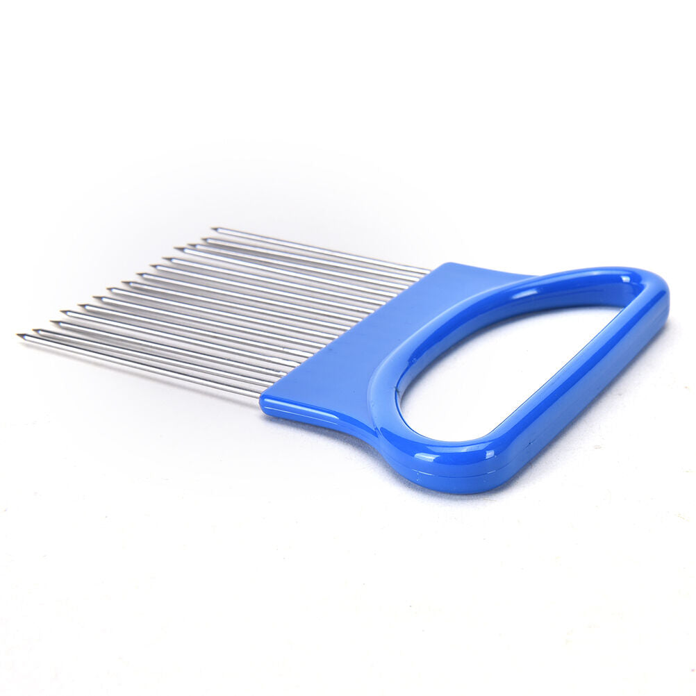 Onion Tomato Vegetable Slicer Cutting Aid Guide Holder Slicing Cutter Gadg.l8